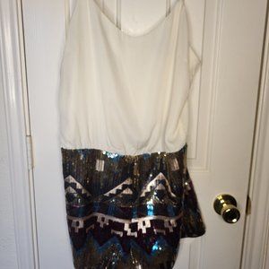 Jealous Tomato Sequin Romper NWT Size L
